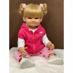 22-tolline t&auml;issilikoonist keha Reborn Doll Beebi m&auml;nguasi Naeratav Raya Emulation Nukk Lapsed T&uuml;druk Printsess Kleit Nukk Lastep&auml;eva kingitus