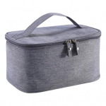 Kosmeetikakott, suure mahutavusega veekindel tualett-tarvete kott, kaasaskantav reisimeigikorraldaja topeltt&otilde;mblukuga meestele, naistele must