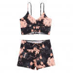 2 tk/komplekt Stiilne ujumiskost&uuml;&uuml;m k&otilde;rge v&ouml;&ouml;kohaga ujumine, juhtmevaba suvepuhkus naiste bikiinikomplekt Naiste r&otilde;ivas S