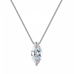 Real D Color 5*10mm 1ct Marquise Moissanite kaelakee naistele S925 Sterling Silver Lab Diamond Box Chain peened ehted