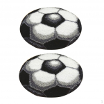2 Set Football Latch Hook Rug kit Adult Embroidery Cushion Handmade