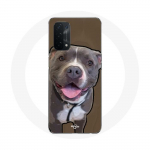 Kohver Oppo A74 Pitbull Dog jaoks valge hall