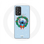 &Uuml;mbris Samsung Galaxy A52 Stitch Snow Merry Christmas Blue jaoks