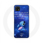 &Uuml;mbris Samsung Galaxy A22 5G Stitch Ohana Quote jaoks
