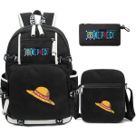 3 tk/komplekt Anime One Piece suure mahutavusega seljakott Monkey D. Luffy Teenagersi &otilde;pilase koolikott poisile t&uuml;drukule seljakotid tagasi kooli