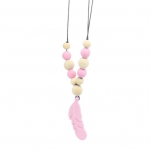 Beebi silikoonhammaste sulgedega ripatshelmed hammastega kaelakee kett n&auml;rimism&auml;nguasi hall