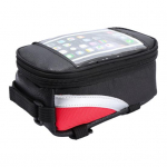 Rattaraami kott veekindel puutetundlik Oxfordi riidest t&otilde;mblukuga disainiga esitoru kott maastikurattale punane