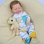 18-tolline pestav viimistletud reborn nukk vasts&uuml;ndinud magava beebi nukud 3D naha mitmekihiline maalimine Boy