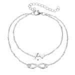 Letter topelt jalakett Infinite Love Chain naiste jalakett suvekink rannakink emale Z h&otilde;be