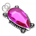 Natural Pink Amethyst Gemstone 925 Sterling Silver Gift Pendant 2.44 r2g20