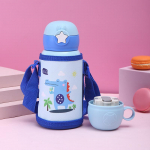 Multikas 304 roostevabast terasest laste rihmaga k&otilde;rred Katomb veetasside komplekt termospudel. 500ml roosa