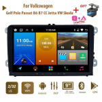 9-tolline Android Carplay auto multimeediumipleier VW/Volkswageni/Golfi/Polo/Tiguani/Passati/B7/B6/Seat/Leoni/Skoda/Octavia raadio GPS-navigatsiooni jaoks 2+32GB