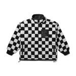 Vans ruuduline k&otilde;rge kraega lukuga fliisjakk naistele Jakid Must Valge VN000H0RCY4 XL