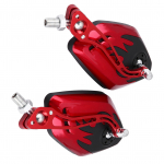 1 paar rolleri alumiiniumist leegimustriga k&uuml;lgmisi tahavaatepeegleid M8M10 mootorratta jaoks red