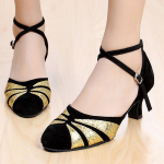 Naiste Ballroom Tango Ladina tantsukingad Litrid Kingad Sotsiaalsed tantsujalatsid 36 kuld
