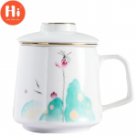 Keraamiline teeeraldustass Portselanist k&auml;sitsi maalitud teetassid filtriga Creative Color Glaze Office Water Kruus Joogin&otilde;u kingitus