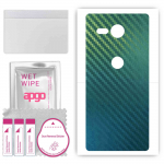 apgo Protective Skin Sticker for the back compatible with Sony Xperia XZ2 Compact, Wrap Film, Foil, Vinyl - Pattern Carbon Chameleon CAKA1