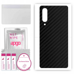 apgo Protective Skin Sticker for the back compatible with Sharp Aquos Zero5G Basic, Wrap Film, Foil, Vinyl - Pattern Carbon Black