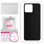apgo Protective Skin Sticker for the back compatible with Honor X8, Wrap Film, Foil, Vinyl - Pattern Carbon Black