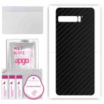 apgo Protective Skin Sticker for the back compatible with Asus ROG Phone 3, Wrap Film, Foil, Vinyl - Pattern Carbon Black