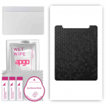 apgo skin sticker film foil vinyl for the BACK compatible with Apple iPad Wi-Fi + 3G, scratch-resistant, easy to install - Black Honeycomb