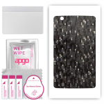apgo Protective Skin Sticker for the back compatible with LG G Pad III 8.0 FHD, Wrap Film, Foil, Vinyl - Pattern Carbon Black Pixel