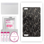 apgo Protective Skin Sticker for the back compatible with Teclast P80X, Wrap Film, Foil, Vinyl - Pattern Carbon Black Pixel