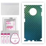 apgo Protective Skin Sticker for the back+sides compatible with Xiaomi Redmi Note 9 Pro 5G, Full Wrap Film, Foil, Vinyl - Pattern Carbon Chameleon CAK