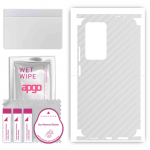 apgo Protective Skin Sticker for the back+sides compatible with Xiaomi Poco F4, Full Wrap Film, Foil, Vinyl - Pattern Transparent Carbon