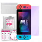 apgo Anti-Blue 9H Hybrid protective glass compatible with Nintendo Switch, flexible nano glass, great replacement for tempered glass, scratch-resistan