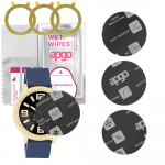 3x apgo MATTE Hybrid protective glass compatible with Oozoo Q00321 45mm, flexible nano glass, great replacement for tempered glass, scratch-resistant,