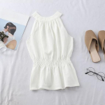 Vintage varrukateta paakipealne naiste suvine v&ouml;&ouml;koha piiritlev disain camisole p&auml;itsetega dekoltee Basic toruga &otilde;lgadeta &uuml;ler&otilde;ivad S must