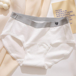 Cotton Underwear for Girl Student Briefs Panties for Women Briefs L valge