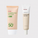 ma:nyo Vegan Foundation-Free Sun Cream Original/ Sun Cream Moisture/ Moist BB Cream SET (3 Options) Original Sun + BB Cream