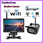 S&otilde;iduki juhtmevaba tagurduskaamera 7-tolline HD TFT LCD s&otilde;iduki tagavaatekaamera monitor veoautodele Bussi haagise ekskavaator