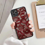 Sexy Girl Red Lips k&otilde;va matt &uuml;mbris iPhone 14 15 Pro Max &uuml;mbristele iPhon 13 11 12 Pro XR X XS Max 7 8 Plus SE2 pehme kaitseraua kate For iPhone 15