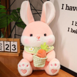 Kawaii kohev pl&uuml;&uuml;sist porgandij&auml;nku kaisupluus t&auml;idisega kallistus valge k&uuml;&uuml;lik porganditega taskukotis Kingitus t&uuml;druku poisi s&uuml;nnip&auml;evaks about 30cm