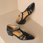 Krazing Pot t&auml;isnahast terava varbaga Med kontsad S&uuml;gised pandlaga rihmad roheline v&auml;rv suvekingad Naiste pumbad 34 must