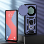 KEYSION P&otilde;rutuskindel &uuml;mbris HONOR X9A 5G liugkaamera objektiivi kaitser&otilde;ngastele telefoni kate Huawei Honor Magic 5 Lite 5G jaoks for Magic 5 Lite 5G punane