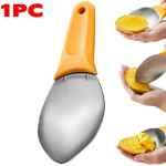 3 TK roostevabast terasest puuviljalusikad Multifunktsionaalne mango arbuus l&otilde;ikamisnuga avokaado viilutaja koorimine liha eraldaja k&ouml;&ouml;git&ouml;&ouml;riistad 1PCS