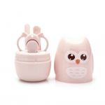 Baby Nail Scissor Baby k&uuml;&uuml;nehooldust&ouml;&ouml;riistade komplekt Kid Safe kaasaskantav k&uuml;&uuml;nel&otilde;ikuri trimmer, viilipintsett karbiga laste manik&uuml;&uuml;ri komplekt roosa