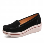 Uued naiste vabaajajalatsid Slip On Loafers Mood mugavad hingavad naiste platvormi k&otilde;rgust suurendavad jalatsid 42 pruun