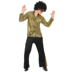 Costume pour homme style disco d&eacute;guisement paillettes ann&eacute;e 80 L