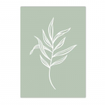 Rohelised lehed Taim Plakatid Agaav Kaktus Abstraktne Joone Geomeetria Seinakunst Prindid L&otilde;uend Maalimine P&otilde;hjamaade pildid Elutoa sisustus 21X30cm No Frame