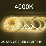 1-10 m Cob Led-ribavalgusti 220v 230V AC 240LED/m Painduvad lintvalgustid alaldiga Ei ole vaja voolu Lineaarne valgustus 2024 Uus 5M