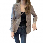 Naiste kevad-s&uuml;gis&uuml;likond, mantel rev, pikkade varrukatega, &uuml;herealine &uuml;likond, pleediga prinditud klapitaskud M khaki