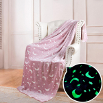 Glow in The Dark Throw tekk, Galaxy Stars mustriga pehme hubane flanellist fliisist tekk poistele, t&uuml;drukutele, All Seasons hall kingituste tekk lastele 152X127CM