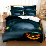 Halloweeni Voodipesu 3D &Otilde;udusmustriga Tekikott Padjap&uuml;&uuml;r 2/3 tk &Uuml;heinimese/Kahekohaline Voodi T&auml;issuurus Kodutekstiil Teismelistele Meestele Kingitus Baby 100x135cm