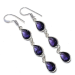 Amethyst Gemstone Handmade 925 Sterling Silver Jewelry Earring 2.44 y5e52