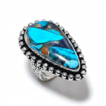 Spiny Oyster Gemstone Handmade 925 Sterling Silver Jewelry Ring Size 8 p4j89